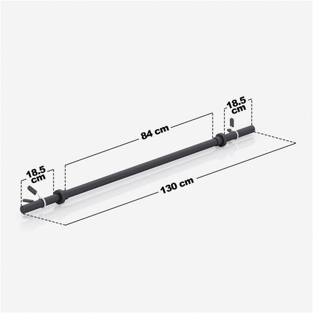 Gorilla Sports Aerobic Halterstang - Barbell - 130 cm - 30/31 mm - Incl. Veersluiting