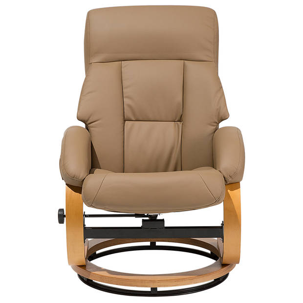 Beliani FORCE - TV-fauteuil-Beige-Kunstleer