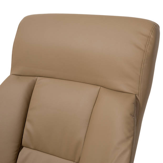 Beliani FORCE - TV-fauteuil-Beige-Kunstleer