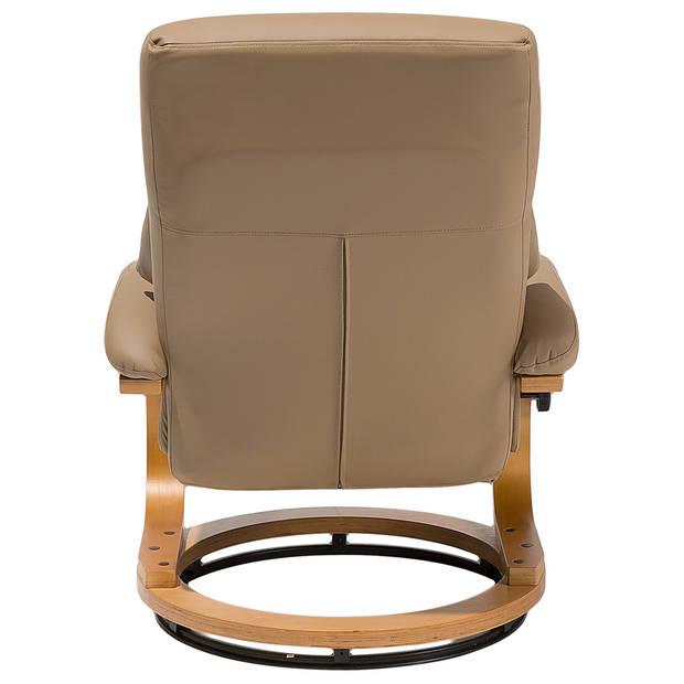 Beliani FORCE - TV-fauteuil-Beige-Kunstleer