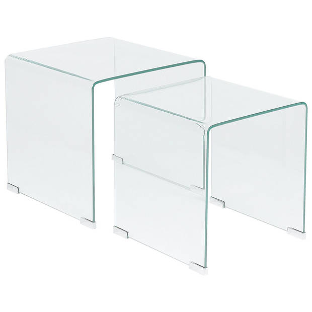 Beliani KENDALL - Salontafel-Transparant-Veiligheidsglas