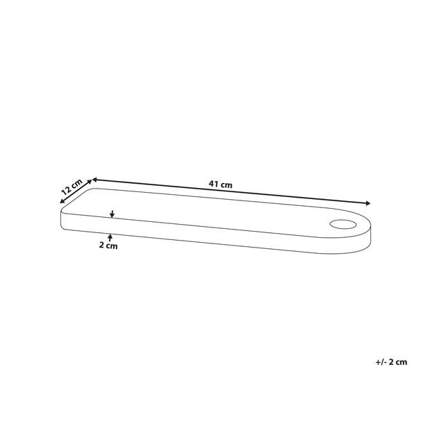 Beliani ASUAN - Blad-Lichte houtkleur-Mangohout