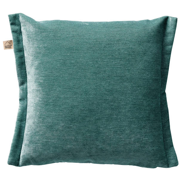 Dutch Decor - LEWIS - Kussenhoes 45x45 cm - fluweel - met sierrand - Sagebrush Green - groen