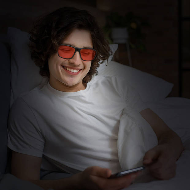 Somnifiq Slaapbril – Blauw Licht Bril, Beeldschermbril, Blue Light Glasses, Computerbril, Blokkeert Blauw Licht tot 98%