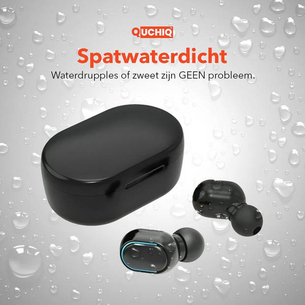 QuchiQ Draadloze Bluetooth-oordopjes Sportruisonderdrukkende microfoon In-ear Compatibel met iPhone/Samsung