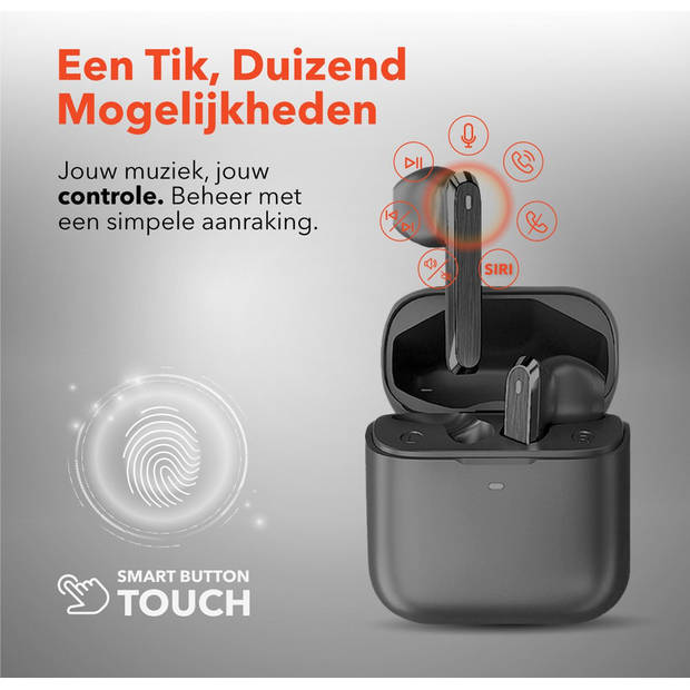 QuchiQ Draadloze oordopjes - Sport, ruisonderdrukking, microfoon, oordopjes, compatibel met iPhone/Samsung