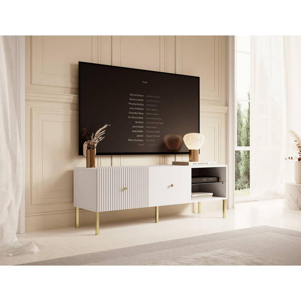 Meubella TV-Meubel Vermont - Wit - 138 cm