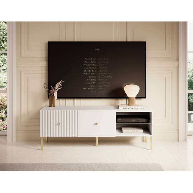 Meubella TV-Meubel Vermont - Wit - 138 cm