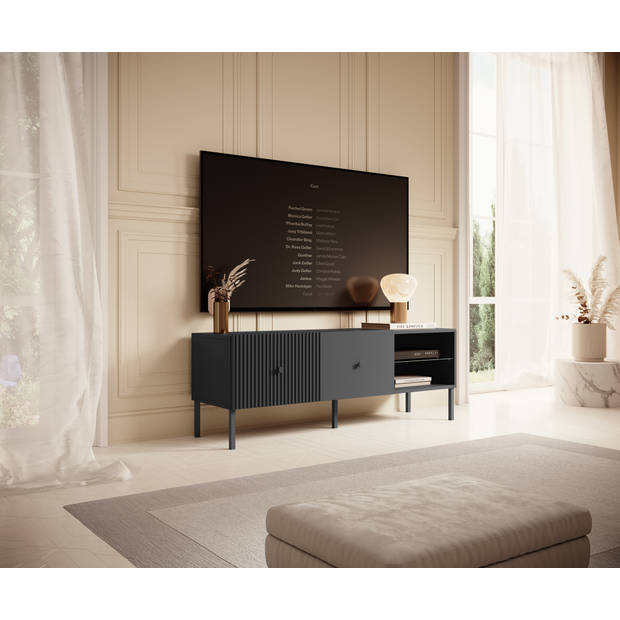 Meubella TV-Meubel Vermont - Antraciet - 138 cm