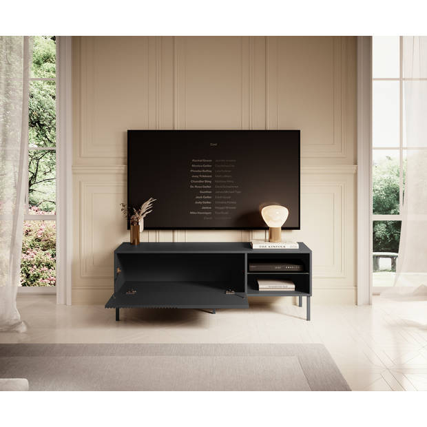 Meubella TV-Meubel Vermont - Antraciet - 138 cm