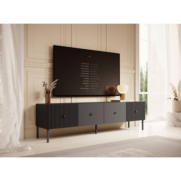 Meubella TV-Meubel Vermont - Antraciet - 180 cm