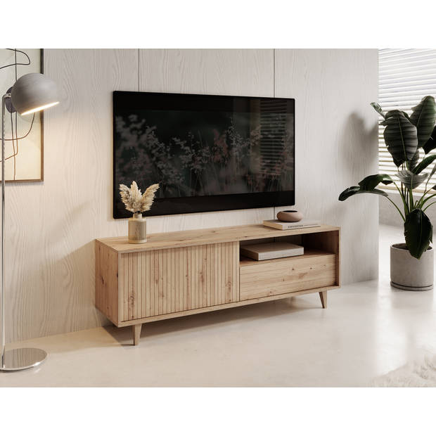 Meubella TV-Meubel Fuzeta - Eiken - 152 cm