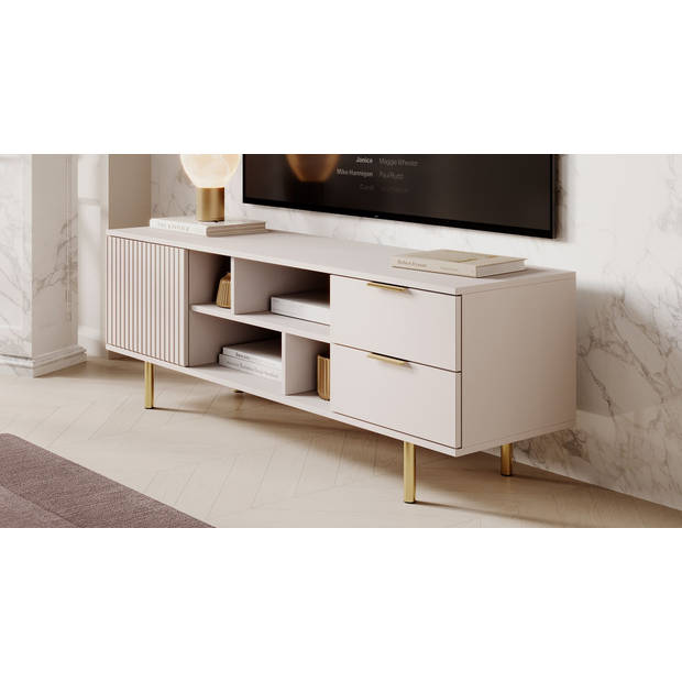 Meubella TV-Meubel Nicola - Beige - 150 cm