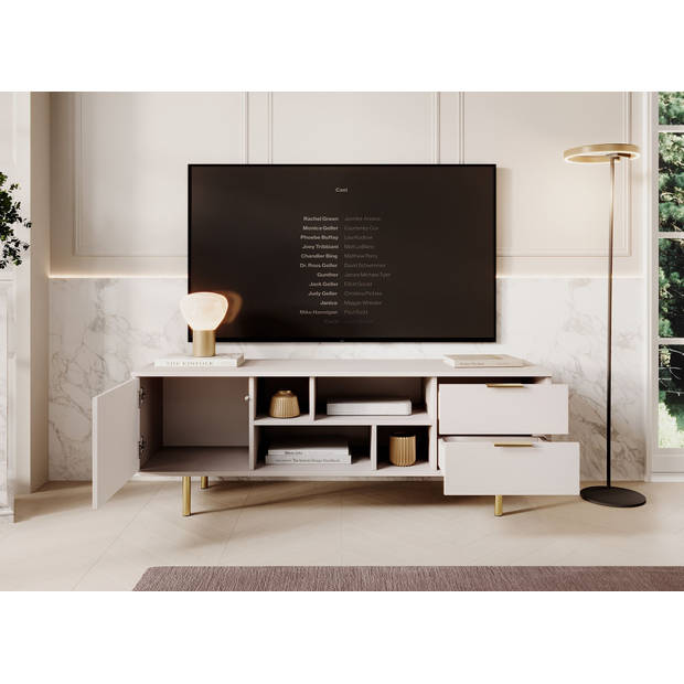 Meubella TV-Meubel Nicola - Beige - 150 cm