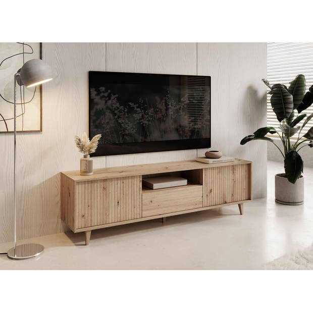 Meubella TV-Meubel Fuzeta - Eiken - 180 cm