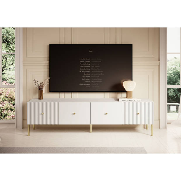 Meubella TV-Meubel Vermont - Wit - 180 cm