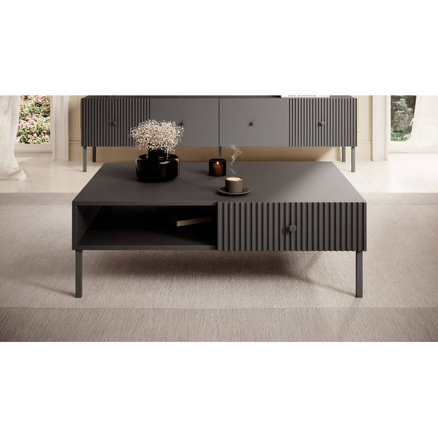 Meubella Salontafel Vermont - Antraciet - 102 cm