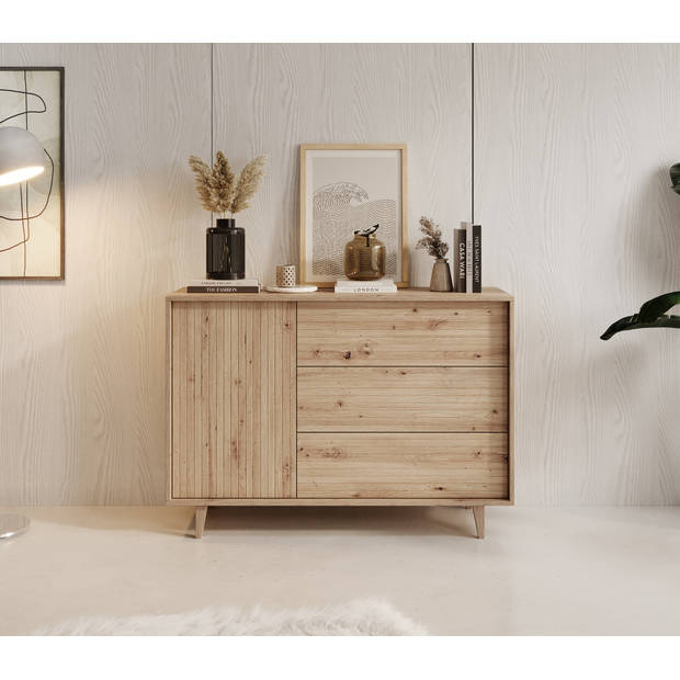 Meubella Dressoir Fuzeta - Eiken - 120 cm