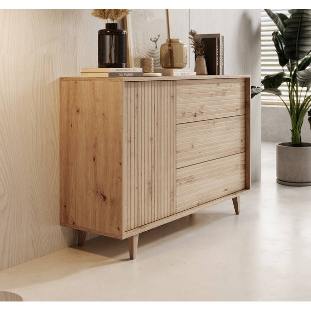 Meubella Dressoir Fuzeta - Eiken - 120 cm