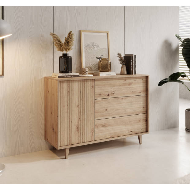 Meubella Dressoir Fuzeta - Eiken - 120 cm