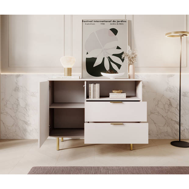 Meubella Dressoir Nicola - Beige - 107 cm