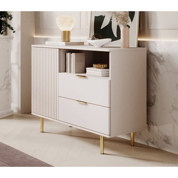 Meubella Dressoir Nicola - Beige - 107 cm