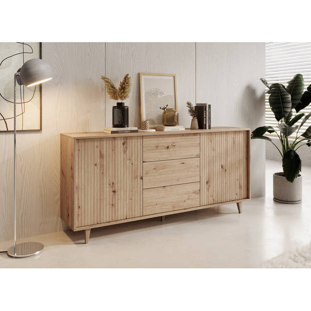 Meubella Dressoir Fuzeta - Eiken - 180 cm