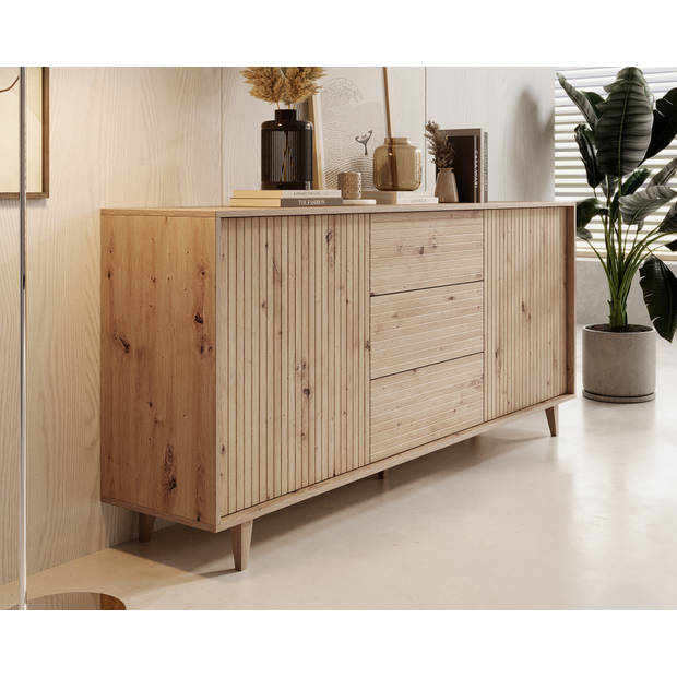 Meubella Dressoir Fuzeta - Eiken - 180 cm