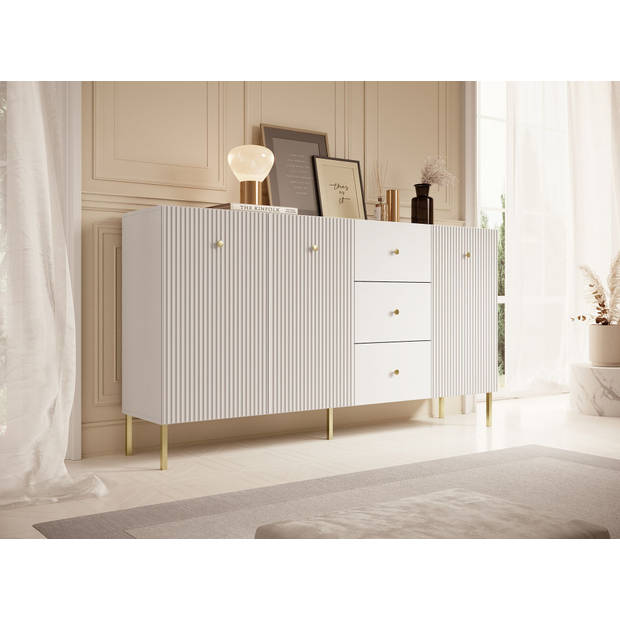 Meubella Dressoir Vermont - Wit - 180 cm