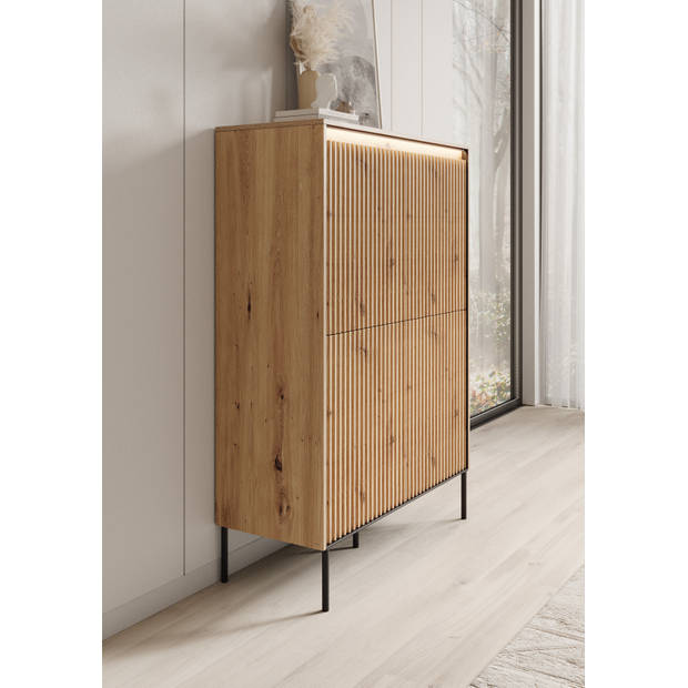 Meubella Dressoir Timoteo - Eiken - 98 cm - Hoog