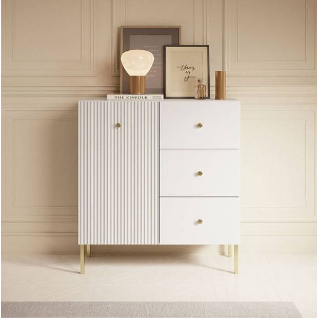 Meubella Dressoir Vermont - Wit - 90 cm