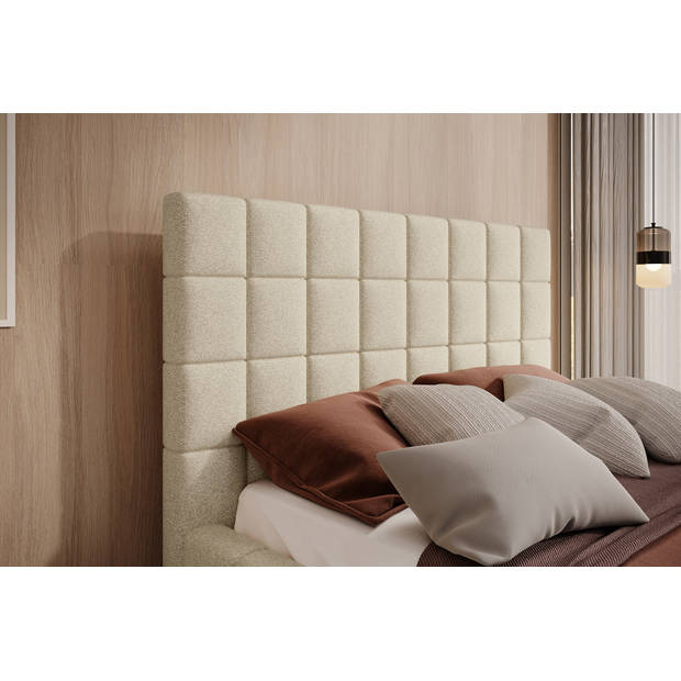 Meubella Tweepersoonsbed Great - Beige - 140x200 cm