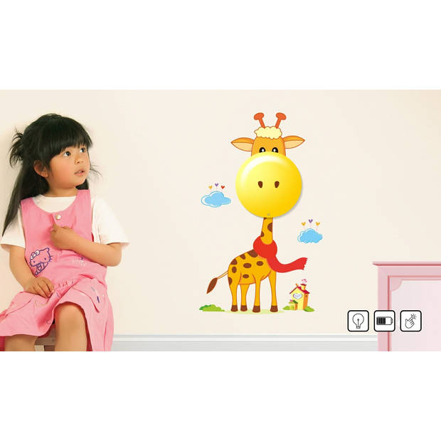 Max Kids - 3D muurlamp met touch functie - Giraffe
