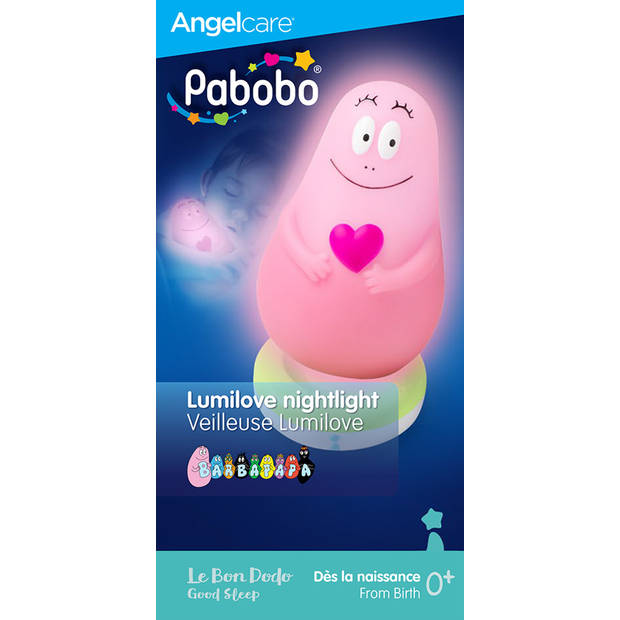 PABOBO Lumilove LED Nachtlampje Kinderen - Draadloos & Oplaadbaar - Met Micro-USB - Roze