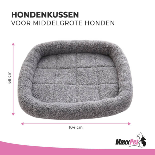 MaxxPet Hondenmand kussen - Benchmat - Hondenbed - Hondenmand - Hondenmat- Benchkussen - 104x68x60cm