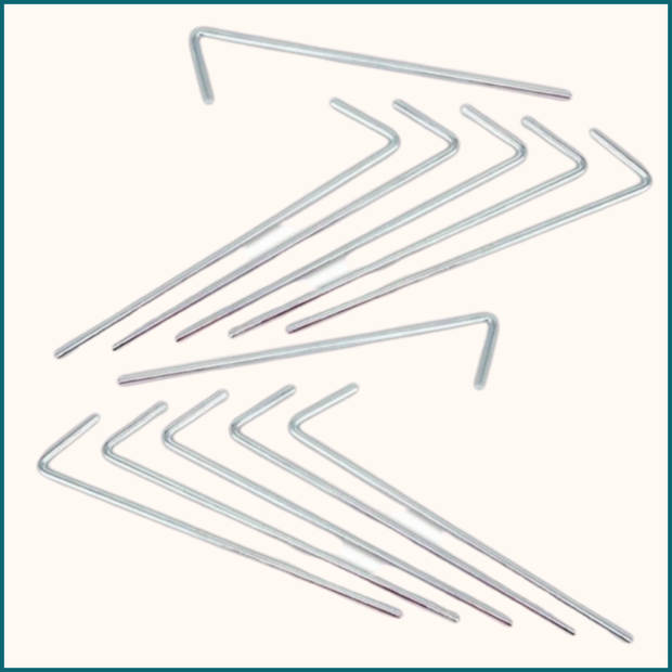 HIXA Tentharingen - 12 stuks - Grondpen - Stormharing - Staal - Grondzeilpen - Rotspen