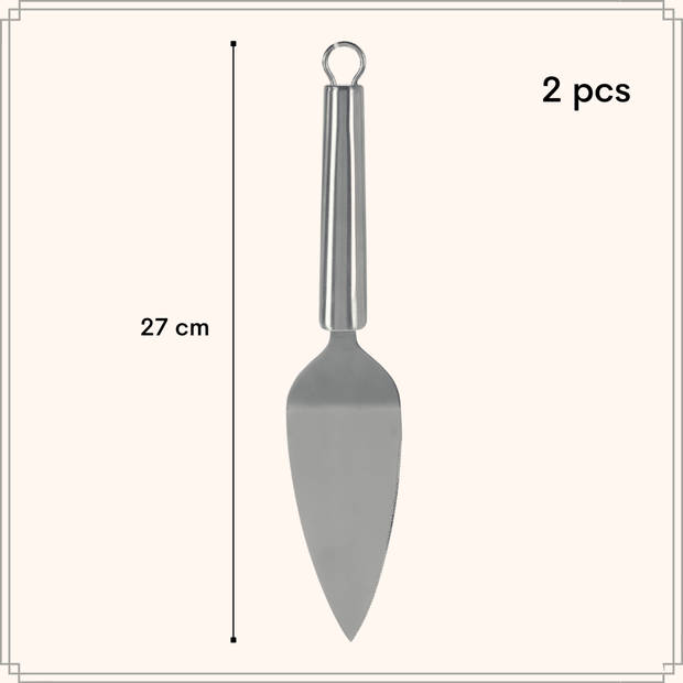 OTIX Taartschep - 27 cm - Taartsnijder - 2 Stuks - Serveerschep taart - RVS