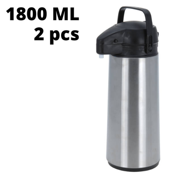 Orange85 Thermoskan - Thermosfles - Koffie/Thee - 2 Stuks - RVS - 1800ml