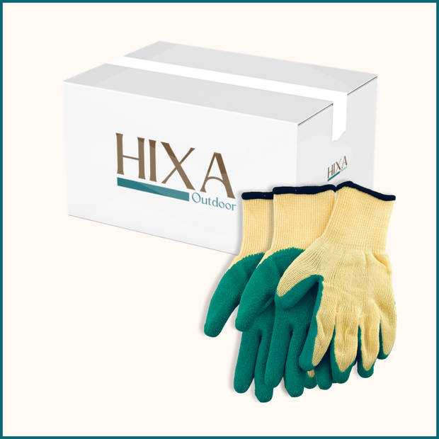 HIXA Tuinhandschoenen - 2 Stuks - Extra Grip - Latex - Groen - One Size - Werkhandschoenen