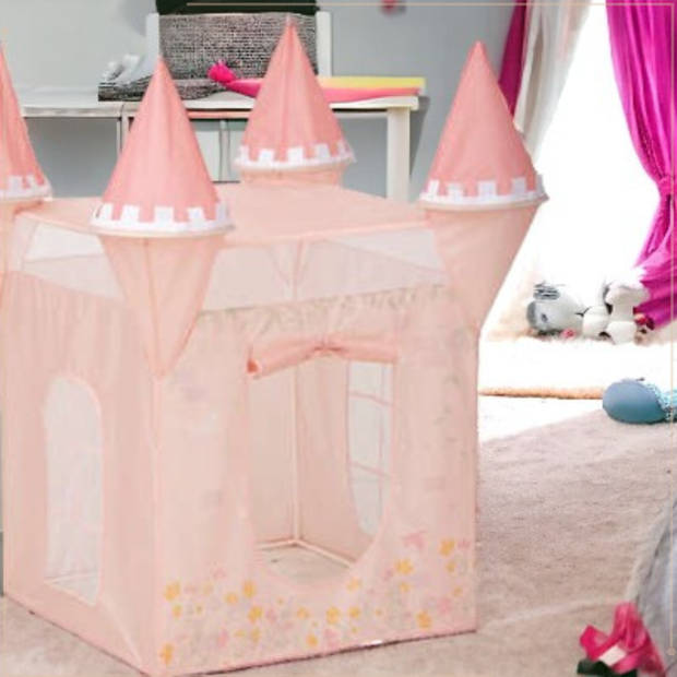 MISOU Kinder Speeltent - Kasteel - Meisjes - Pop up - Roze