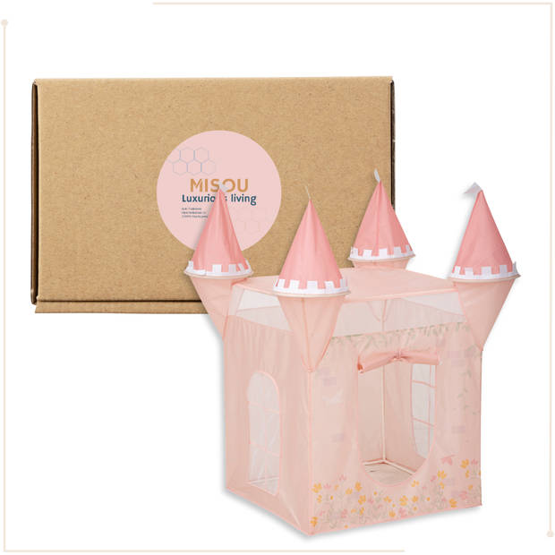 MISOU Kinder Speeltent - Kasteel - Meisjes - Pop up - Roze