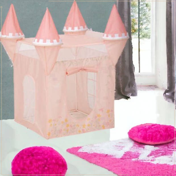 MISOU Kinder Speeltent - Kasteel - Meisjes - Pop up - Roze