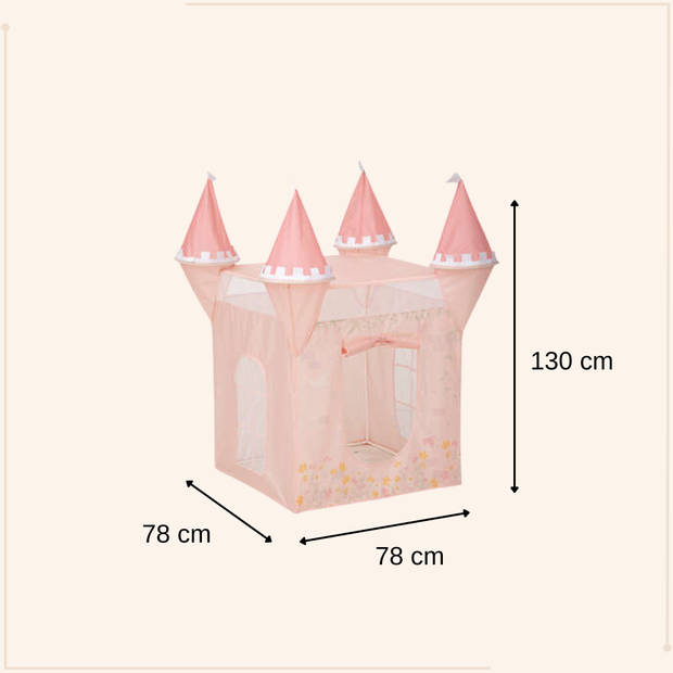 MISOU Kinder Speeltent - Kasteel - Meisjes - Pop up - Roze