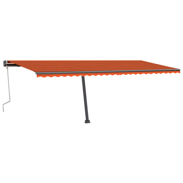 vidaXL Luifel vrijstaand handmatig uittrekbaar 600x300 cm oranje bruin