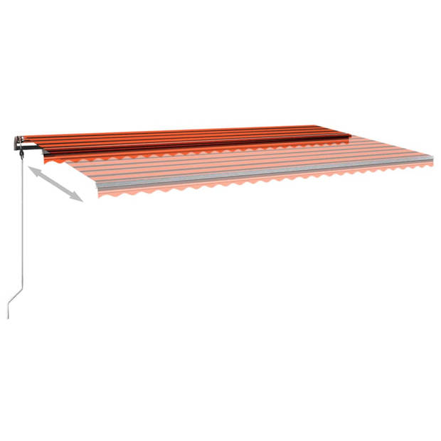 vidaXL Luifel vrijstaand handmatig uittrekbaar 600x300 cm oranje bruin