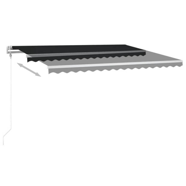 vidaXL Luifel automatisch met LED en windsensor 400x350 cm antraciet