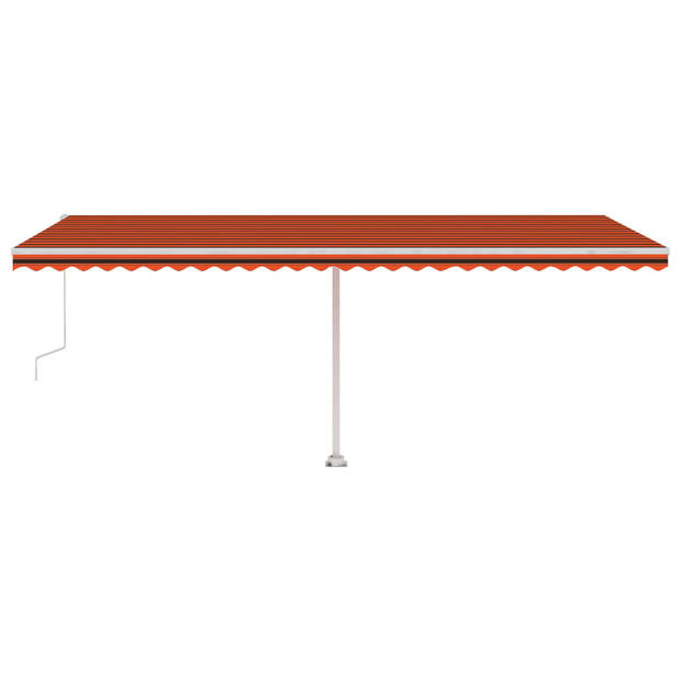 vidaXL Luifel vrijstaand automatisch 600x350 cm oranje en bruin