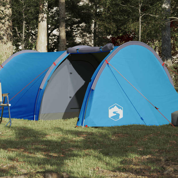 vidaXL Tunneltent 4-persoons waterdicht blauw