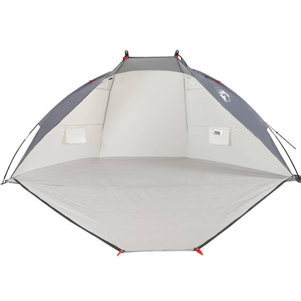 vidaXL Strandtent 268x223x125 cm 185T polyester grijs