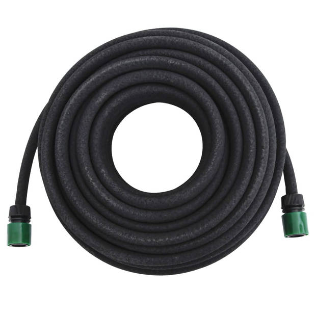 vidaXL Druppelslang 0,6'' 25 m rubber zwart